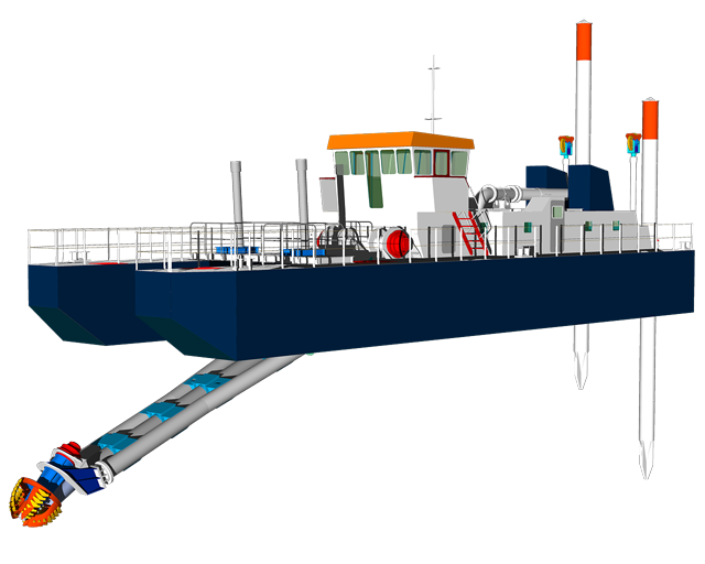 self propelled marina dredger